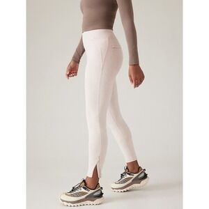 Athleta Delancey Skyline Tight in Herringbone Cream Braiden Texture